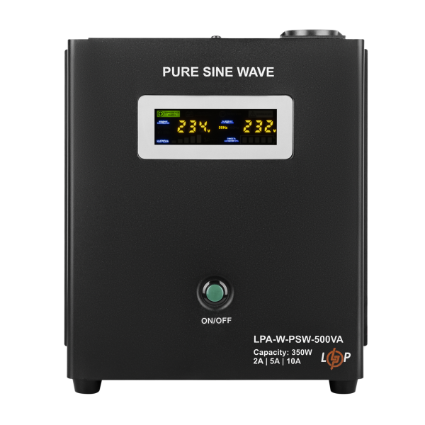 ДБЖ з правильною синусоїдою 12V LPA-W-PSW-500VA(350Вт) 2A/5A/10A ДБЖ з правильною синусоїдою 12V LPA-W-PSW-500VA(350Вт) 2A/5A/10A