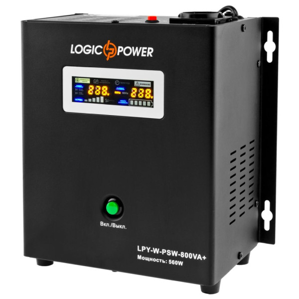 Джерело безперебійного живлення Logicpower LPY-W-PSW-800 ВА / 560 Вт лінійно-інтерактивне з правильною синусоїдою Джерело безперебійного живлення Logicpower LPY-W-PSW-800 ВА / 560 Вт лінійно-інтерактивне з правильною синусоїдою