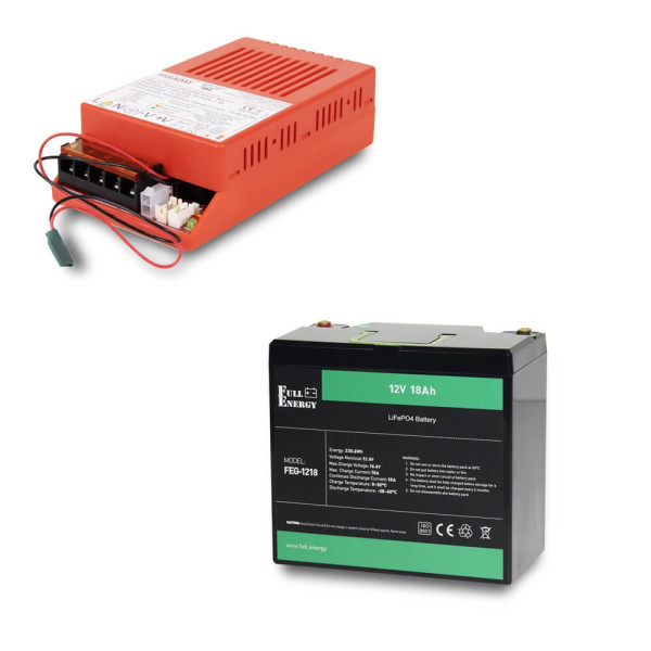 Комплект безперебійного живлення для контролера Faraday Electronics UPS 85W Smart ASCH PL (LFP) з акумулятором 12В 18А·год Full Energy FEG-1218 для охоронної системи Комплект безперебійного живлення для контролера Faraday Electronics UPS 85W Smart ASCH PL (LFP) з акумулятором 12В 18А·год Full Energy FEG-1218 для охоронної системи