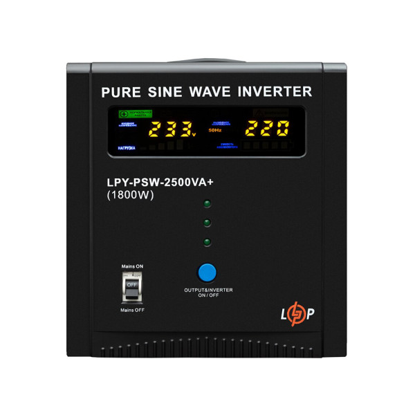 Линейно-интерактивный источник бесперебойного питания Logicpower LPY-W-PSW-2500VA+ (1800W) для обеспечения стабильного напряжения и защиты техники Линейно-интерактивный источник бесперебойного питания Logicpower LPY-W-PSW-2500VA+ (1800W) для обеспечения стабильного напряжения и защиты техники
