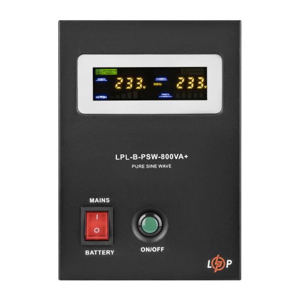 ДБЖ LP LPL-B-PSW-800VA+ (560Вт) 5A/20A з правильною синусоїдою 12V ДБЖ LP LPL-B-PSW-800VA+ (560Вт) 5A/20A з правильною синусоїдою 12V