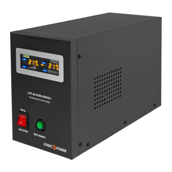 Джерело безперебійного живлення Logicpower LPY-B-PSW-500 ВА / 350 Вт лінійно-інтерактивне з правильною синусоїдою Джерело безперебійного живлення Logicpower LPY-B-PSW-500 ВА / 350 Вт лінійно-інтерактивне з правильною синусоїдою