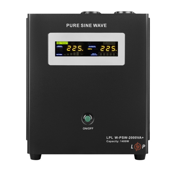 ДБЖ LP LPL-W-PSW-2000VA+ (1400Вт) 10A/20A з правильною синусоїдою 24V ДБЖ LP LPL-W-PSW-2000VA+ (1400Вт) 10A/20A з правильною синусоїдою 24V