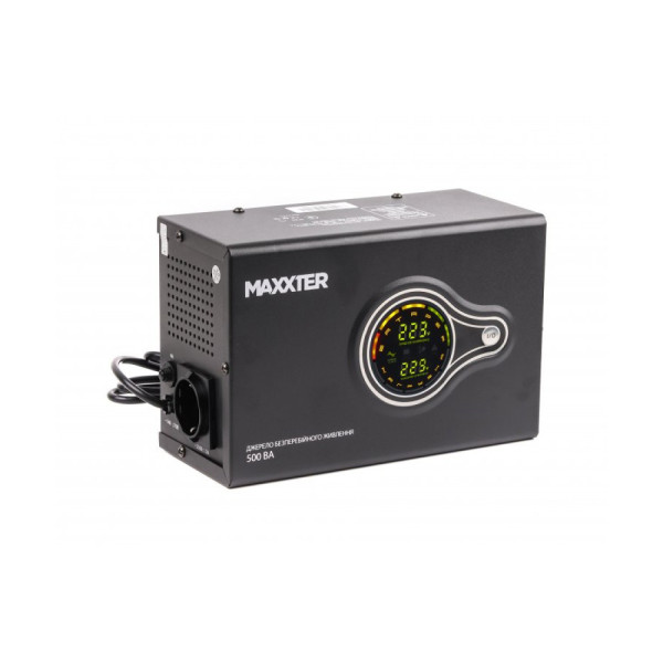 Источник бесперебойного питания 500ВА Maxxter MX-HI-PSW500-01 для охранных систем и видеонаблюдения с чистой синусоидой и защитой от перегрузок Источник бесперебойного питания 500ВА Maxxter MX-HI-PSW500-01 для охранных систем и видеонаблюдения с чистой синусоидой и защитой от перегрузок