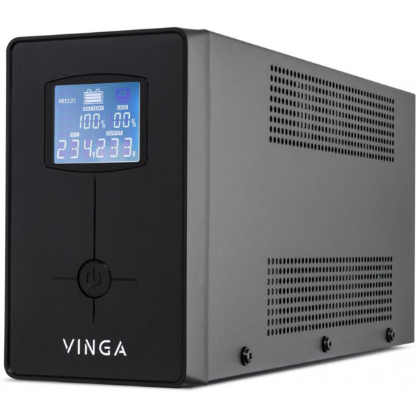 Джерело безперебійного живлення Vinga VPC-1200PRM3 1200ВА / 720 Вт з LED-дисплеєм у металевому корпусі Джерело безперебійного живлення Vinga VPC-1200PRM3 1200ВА / 720 Вт з LED-дисплеєм у металевому корпусі