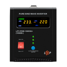 ДБЖ з правильною синусоїдою LPY-PSW-1500VA+ (1050Вт) 10A/15A для резервного живлення комп'ютерної техніки та телекомунікаційного обладнання 24V