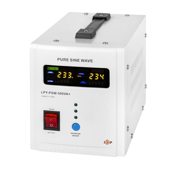 Джерело безперебійного живлення Logicpower LPY-PSW-500VA+ (350Вт) 12V 5A/10A лінійно-інтерактивне з правильною синусоїдою Джерело безперебійного живлення Logicpower LPY-PSW-500VA+ (350Вт) 12V 5A/10A лінійно-інтерактивне з правильною синусоїдою