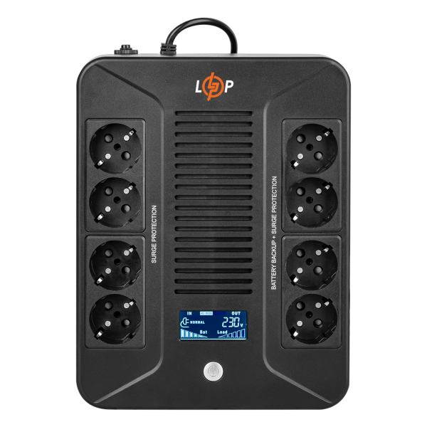 Лінійно-інтерактивне ДБЖ LP-800VA-8PS (480Вт) для резервного електроживлення офісної та домашньої техніки з захистом від перешкод Лінійно-інтерактивне ДБЖ LP-800VA-8PS (480Вт) для резервного електроживлення офісної та домашньої техніки з захистом від перешкод