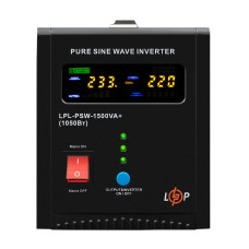 ДБЖ LP LPL-PSW-1500VA+ (1050Вт) 10A/20A з правильною синусоїдою 24V ДБЖ LP LPL-PSW-1500VA+ (1050Вт) 10A/20A з правильною синусоїдою 24V