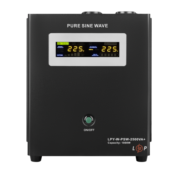 ДБЖ з правильною синусоїдою 24V LPY-W-PSW-2500VA+(1800Вт)10A/20A ДБЖ з правильною синусоїдою 24V LPY-W-PSW-2500VA+(1800Вт)10A/20A