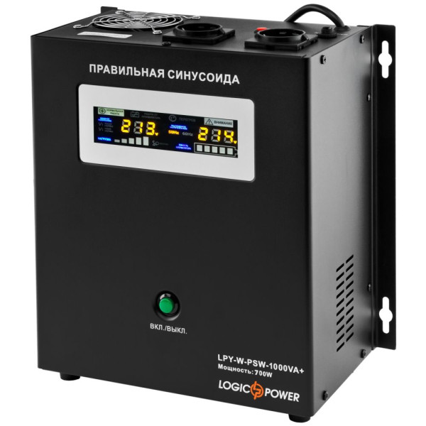 Джерело безперебійного живлення Logicpower LPY-W-PSW-1000VA+ (700W) лінійно-інтерактивне з правильною синусоїдою Джерело безперебійного живлення Logicpower LPY-W-PSW-1000VA+ (700W) лінійно-інтерактивне з правильною синусоїдою