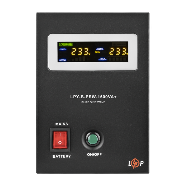 ИБП с правильной синусоидой LPY-B-PSW-1500VA+ (1050Вт) 10A/15A для обеспечения резервного питания серверов и электрооборудования
