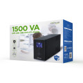 Джерело безперебійного живлення EG-UPS-034 1500ВА / 900Вт для надійного захисту електроніки з LCD-дисплеєм та автоматичним регулятором напруги Джерело безперебійного живлення EG-UPS-034 1500ВА / 900Вт для надійного захисту електроніки з LCD-дисплеєм та автоматичним регулятором напруги