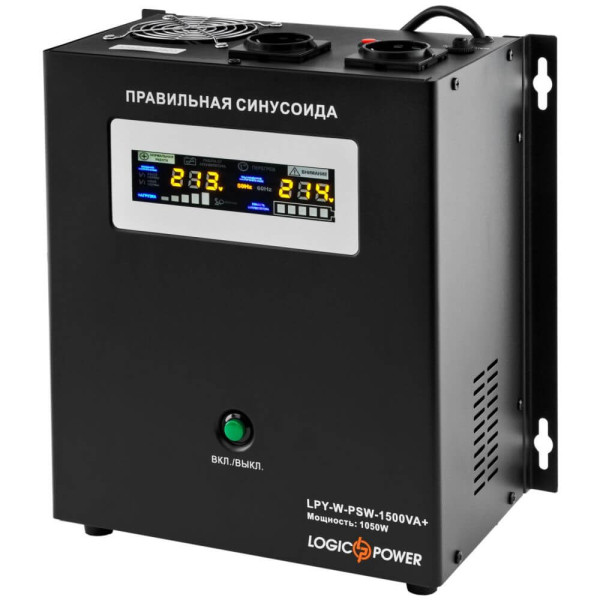 Джерело безперебійного живлення Logicpower LPY-W-PSW-1500VA+ (1050W лінійно-інтерактивне з правильною синусоїдою Джерело безперебійного живлення Logicpower LPY-W-PSW-1500VA+ (1050W лінійно-інтерактивне з правильною синусоїдою