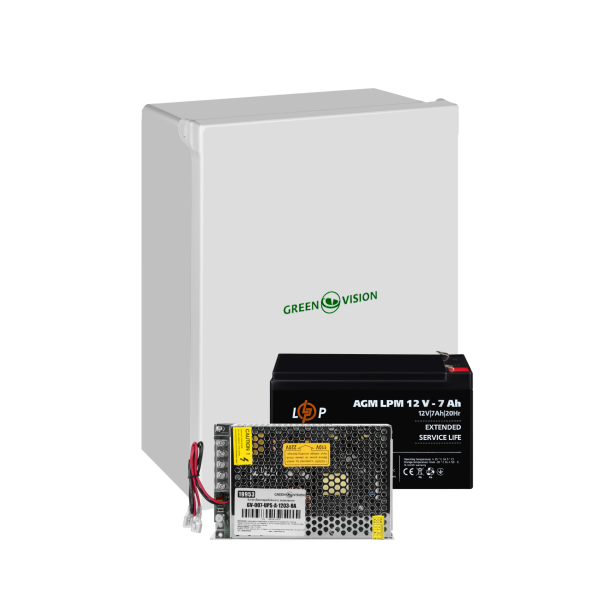 Блок бесперебойного питания GV-007-UPS-A-1203-8A-7Ah для видеонаблюдения и охранных систем с аккумулятором в пластиковом монтаже Блок бесперебойного питания GV-007-UPS-A-1203-8A-7Ah для видеонаблюдения и охранных систем с аккумулятором в пластиковом монтаже