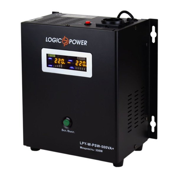 Джерело безперебійного живлення Logicpower LPY-W-PSW-500 ВА / 350 Вт лінійно-інтерактивне з правильною синусоїдою Джерело безперебійного живлення Logicpower LPY-W-PSW-500 ВА / 350 Вт лінійно-інтерактивне з правильною синусоїдою