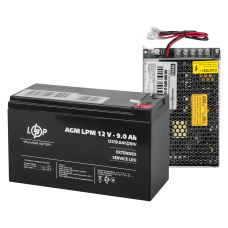 Блок безперебійного живлення GV-007-UPS-A-1203-8A-9Ah для відеоспостереження з АКБ 12V 9Ah, імпульсний, одноканальний, захист від перегріву та перевантаження