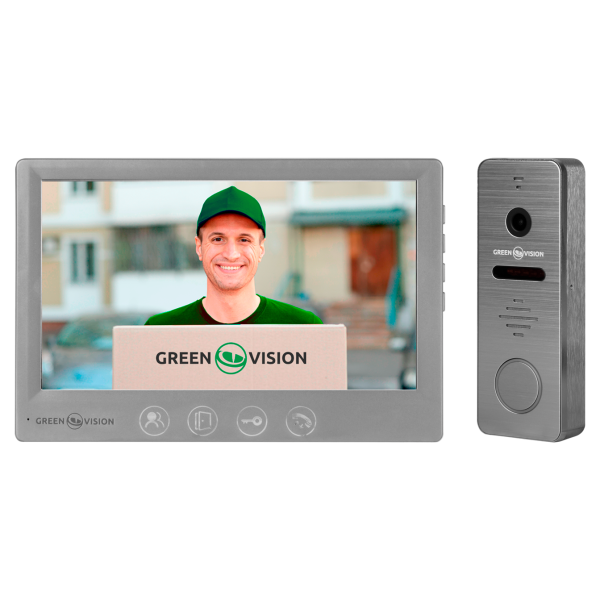 Комплект відеодомофону GreenVision GV-002-GV-058+GV-005 Комплект відеодомофону GreenVision GV-002-GV-058+GV-005