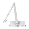 Дверний доводчик Dortec DT-64 White для автоматичного закриття дверей з масою полотна 65-85 кг, складаним важелем, розміри 223x45x72 мм, білий Дверний доводчик Dortec DT-64 White для автоматичного закриття дверей з масою полотна 65-85 кг, складаним важелем, розміри 223x45x72 мм, білий