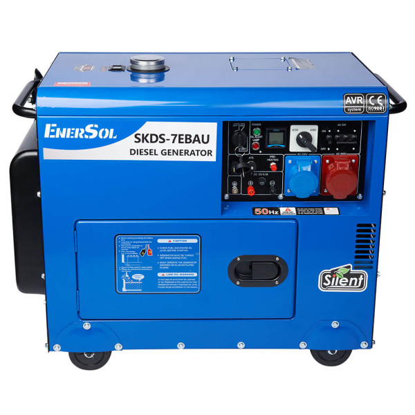 Дизельний генератор EnerSol SKDS-7EBAU 6.5 кВт однофазний з двигуном ES-192D для автономного живлення домогосподарств і промисловості Дизельний генератор EnerSol SKDS-7EBAU 6.5 кВт однофазний з двигуном ES-192D для автономного живлення домогосподарств і промисловості