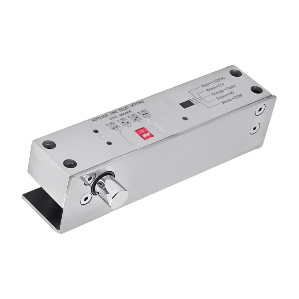 Електроригельна защіпка Trinix YB-150+ NC для скляних дверей з таймером затримки закриття 0,3,6,9 с, 12 В, 130 мА, розмір 150/55/40 мм Електроригельна защіпка Trinix YB-150+ NC для скляних дверей з таймером затримки закриття 0,3,6,9 с, 12 В, 130 мА, розмір 150/55/40 мм