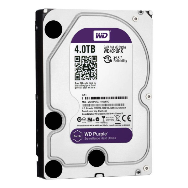 Жорсткий диск 4TB Western Digital WD40PURX для відеоспостереження Жорсткий диск 4TB Western Digital WD40PURX для відеоспостереження