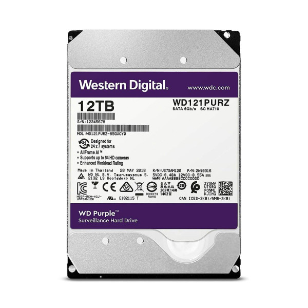 Жорсткий диск 12TB Western Digital WD121PURZ для відеоспостереження Жорсткий диск 12TB Western Digital WD121PURZ для відеоспостереження