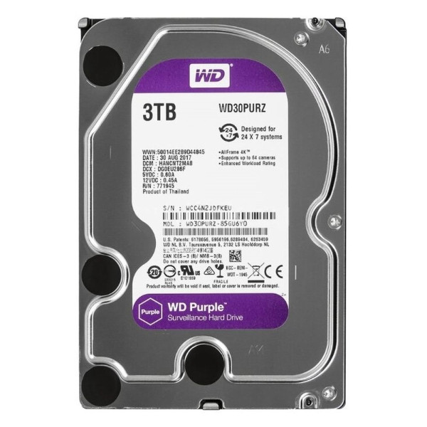 Жорсткий диск 3TB Western Digital WD30PURZ для відеоспостереження Жорсткий диск 3TB Western Digital WD30PURZ для відеоспостереження