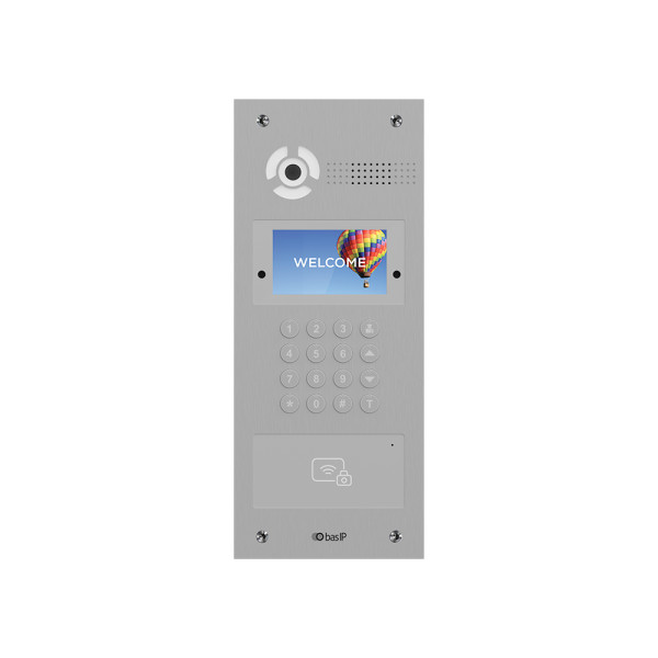 Багатоабонентська гібрідна панель виклику Bas-IP AA-07HFB silver зі зчитувачем UKEY та розпізнаванням облич для IP-домофонів Багатоабонентська гібрідна панель виклику Bas-IP AA-07HFB silver зі зчитувачем UKEY та розпізнаванням облич для IP-домофонів
