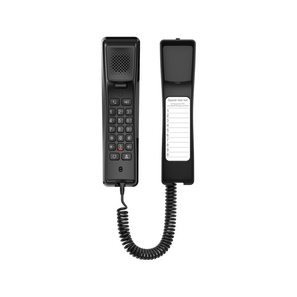 IP-телефон Fanvil H2U Black для готелів та бізнесу з підтримкою 2 SIP-ліній, HD Audio, PoE, настільний та настінний монтаж IP-телефон Fanvil H2U Black для готелів та бізнесу з підтримкою 2 SIP-ліній, HD Audio, PoE, настільний та настінний монтаж