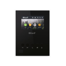 IP-відеодомофон 4.3" AU-04LAF Black з Wi-Fi для контрольованого доступу в квартиру та офіс, з сенсорним екраном та підключенням до 8 IP-камер