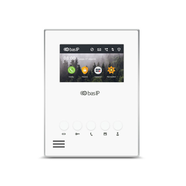 IP-видеодомофон 4.3" Bas-IP AU-04LAF белый с Wi‑Fi IP-видеодомофон 4.3" Bas-IP AU-04LAF белый с Wi‑Fi