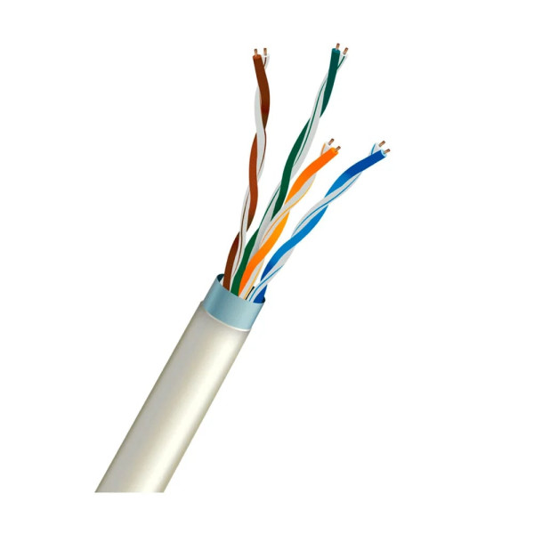 Кабель вита пара FTP CAT5E CCA 0.51mm PVC для створення внутрішніх мереж 100/1000 Мбіт/с, довжина 305м, надійна передача сигналу, сірий PVC Кабель вита пара FTP CAT5E CCA 0.51mm PVC для створення внутрішніх мереж 100/1000 Мбіт/с, довжина 305м, надійна передача сигналу, сірий PVC