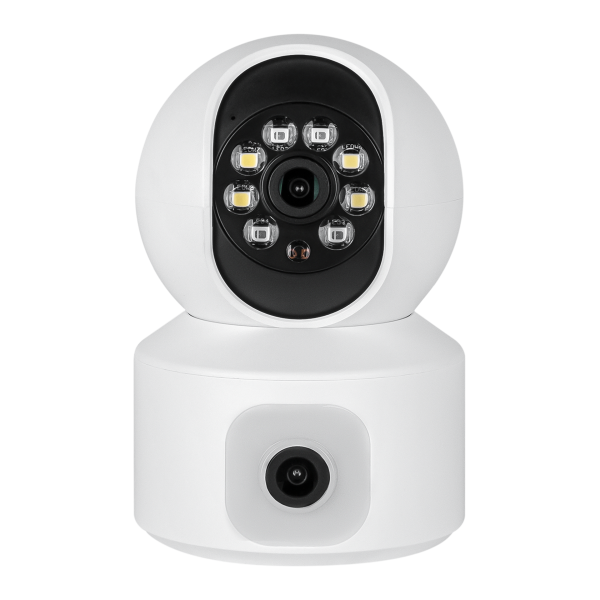 Беспроводная поворотная камера два объектива GV-186-GM-DIG40-10 PTZ 4MP (2MP + 2MP) для видеонаблюдения с двойным сенсором и поддержкой двустороннего звука Беспроводная поворотная камера два объектива GV-186-GM-DIG40-10 PTZ 4MP (2MP + 2MP) для видеонаблюдения с двойным сенсором и поддержкой двустороннего звука
