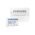 Карта пам'яті Samsung Evo Plus microSDXC 128GB UHS-I U3 V30 A2 + SD адаптер (MB-MC128KA/EU)