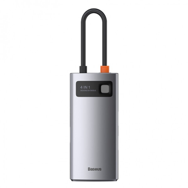 USB хаб 4 в 1 Type-C Baseus Metal Gleam Series для ПК и ноутбуков, HDMI 4K и USB 3.0, серый (CAHUB-CY0G) для расширения портов и зарядки USB хаб 4 в 1 Type-C Baseus Metal Gleam Series для ПК и ноутбуков, HDMI 4K и USB 3.0, серый (CAHUB-CY0G) для расширения портов и зарядки