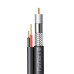 Абонентський коаксіальний кабель FinMark F5967BVcu 2x0.75 POWER зі струмопровідними провідниками (чорний, 305 м)