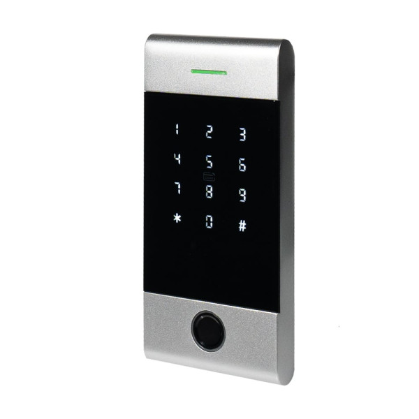 Клавиатура с Bluetooth и контроллером Trinix TRK-1206BTFW Silver для контроля доступа с отпечатком пальца и считывателем карт Mifare Клавиатура с Bluetooth и контроллером Trinix TRK-1206BTFW Silver для контроля доступа с отпечатком пальца и считывателем карт Mifare