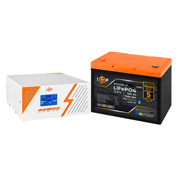 Комплект резервного живлення LogicPower B1500 White + літієва (LiFePO4) батарея 1280Wh Комплект резервного живлення LogicPower B1500 White + літієва (LiFePO4) батарея 1280Wh