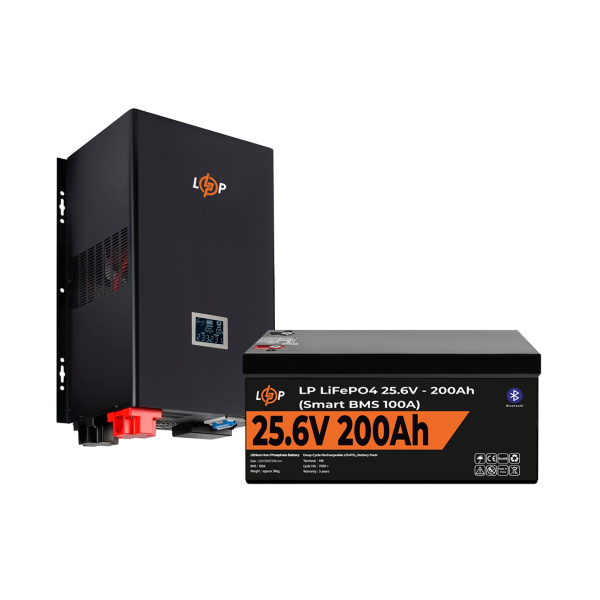 Комплект резервного живлення LP (LogicPower) ДБЖ + літієва (LiFePO4) батарея (UPS 3600VA + АКБ LiFePO4 5120W) Комплект резервного живлення LP (LogicPower) ДБЖ + літієва (LiFePO4) батарея (UPS 3600VA + АКБ LiFePO4 5120W)
