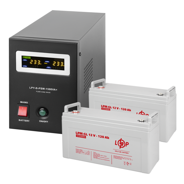 Комплект резервного живлення LP (LogicPower) ДБЖ + гелева батарея (UPS B1500 + АКБ GL 2880W) Комплект резервного живлення LP (LogicPower) ДБЖ + гелева батарея (UPS B1500 + АКБ GL 2880W)