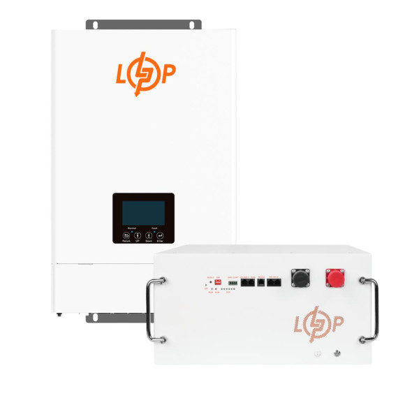 Комплект резервного живлення LogicPower ДБЖ W6000 + літієва (LiFePO4) батарея 14336 Вт/год (37760+38142 280 Ah) Комплект резервного живлення LogicPower ДБЖ W6000 + літієва (LiFePO4) батарея 14336 Вт/год (37760+38142 280 Ah)