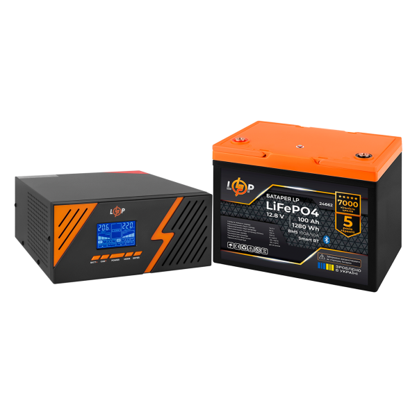 Комплект резервного живлення LogicPower B1500 Black + літієва (LiFePO4) батарея 1280Wh Комплект резервного живлення LogicPower B1500 Black + літієва (LiFePO4) батарея 1280Wh