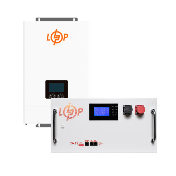 Комплект резервного живлення LogicPower ДБЖ W6000 + літієва (LiFePO4) батарея 11776 Вт/год (37760+37730 230 Ah) Комплект резервного живлення LogicPower ДБЖ W6000 + літієва (LiFePO4) батарея 11776 Вт/год (37760+37730 230 Ah)