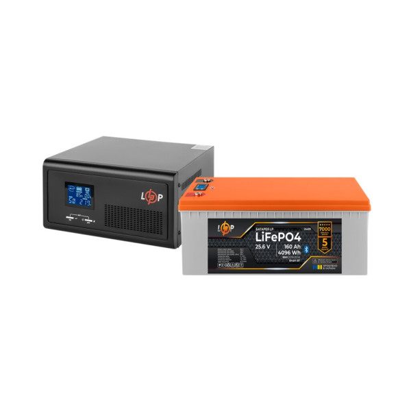 Комплект резервного живлення LP(LogicPower) ДБЖ + літієва (LiFePO4) батарея (UPS В2300 + АКБ LiFePO4 4096W) Комплект резервного живлення LP(LogicPower) ДБЖ + літієва (LiFePO4) батарея (UPS В2300 + АКБ LiFePO4 4096W)