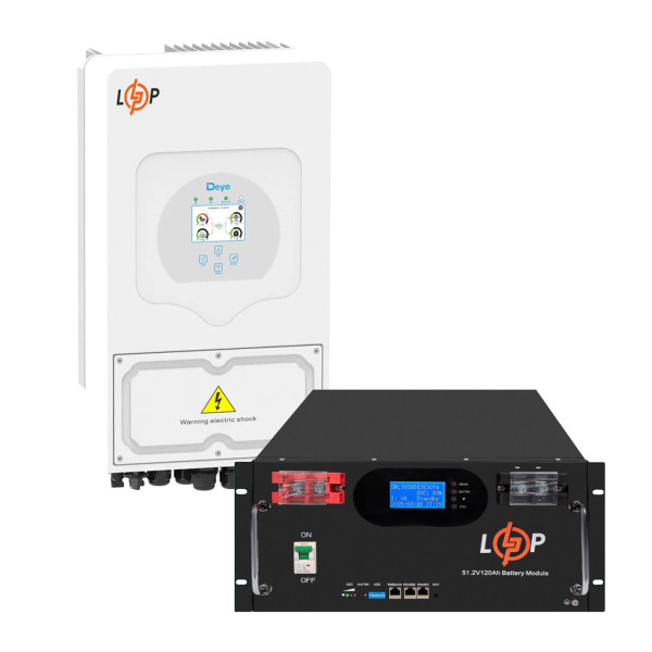 Комплект резервного живлення LogicPower 6000W + літієва (LiFePO4) батарея 6000Wh Комплект резервного живлення LogicPower 6000W + літієва (LiFePO4) батарея 6000Wh