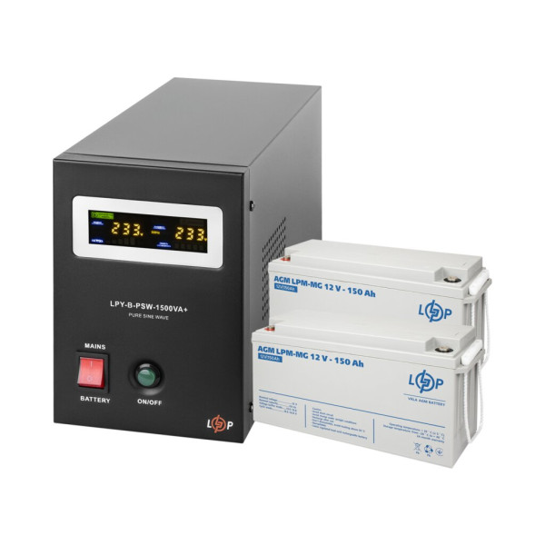 Комплект резервного живлення LP (LogicPower) ДБЖ + мультигелева батарея (UPS B1500 + АКБ MG 3600Wh) Комплект резервного живлення LP (LogicPower) ДБЖ + мультигелева батарея (UPS B1500 + АКБ MG 3600Wh)
