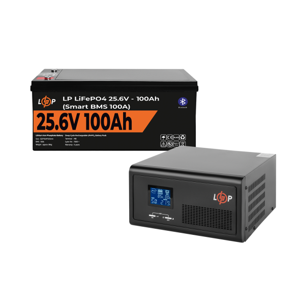 Комплект резервного живлення LP (LogicPower) ДБЖ + літієва (LiFePO4) батарея (UPS 2300VA + АКБ LiFePO4 2560W) Комплект резервного живлення LP (LogicPower) ДБЖ + літієва (LiFePO4) батарея (UPS 2300VA + АКБ LiFePO4 2560W)