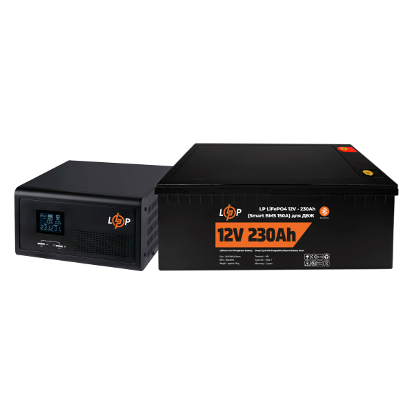 Комплект резервного живлення LP (LogicPower) ДБЖ + літієва (LiFePO4) батарея (UPS 1500VA + АКБ LiFePO4 2944W) Комплект резервного живлення LP (LogicPower) ДБЖ + літієва (LiFePO4) батарея (UPS 1500VA + АКБ LiFePO4 2944W)
