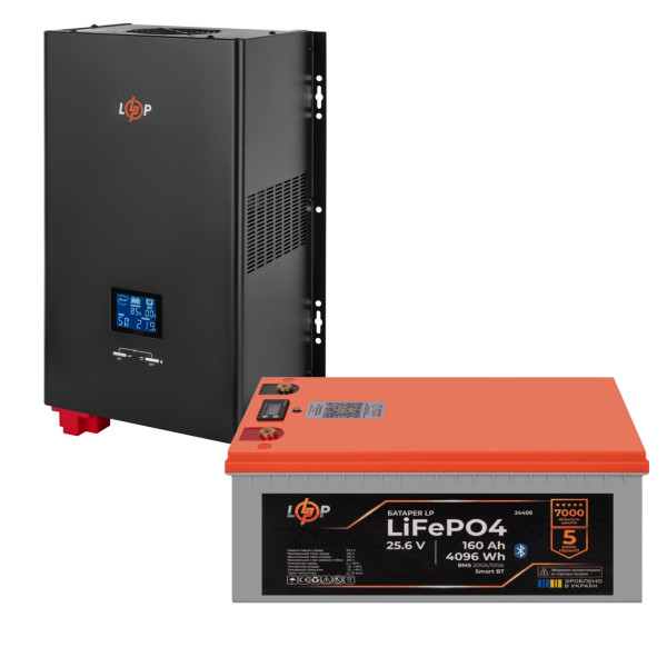 Комплект резервного живлення LogicPower 3600W + літієва (LiFePO4) батарея 5888Wh Комплект резервного живлення LogicPower 3600W + літієва (LiFePO4) батарея 5888Wh